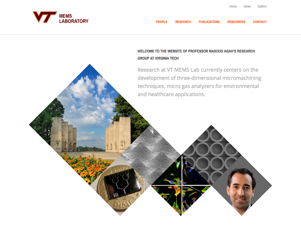 Large screen view of VT MEMS Laboratory